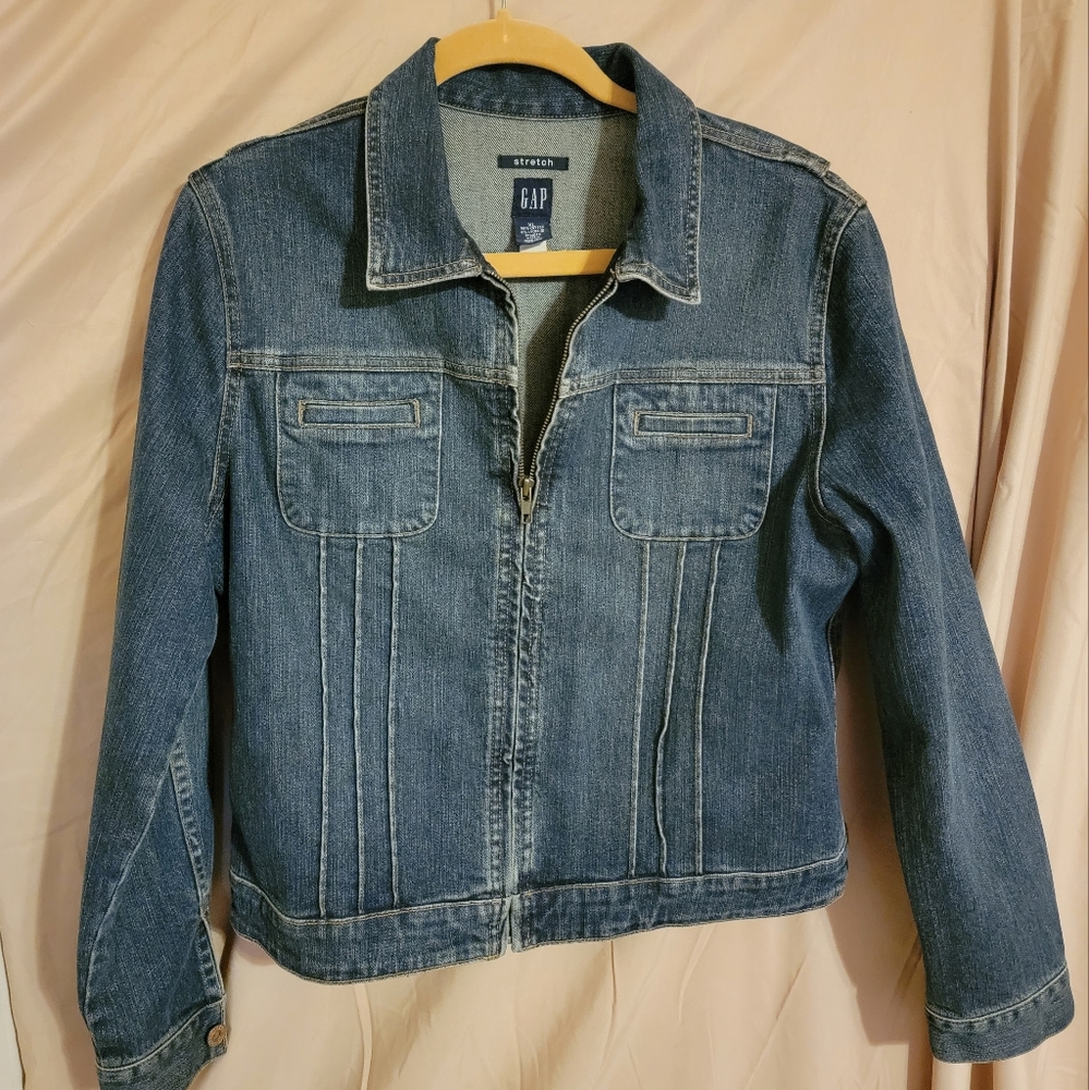 the Gap Vintage Stretch Blue Denim Jacket Size XL